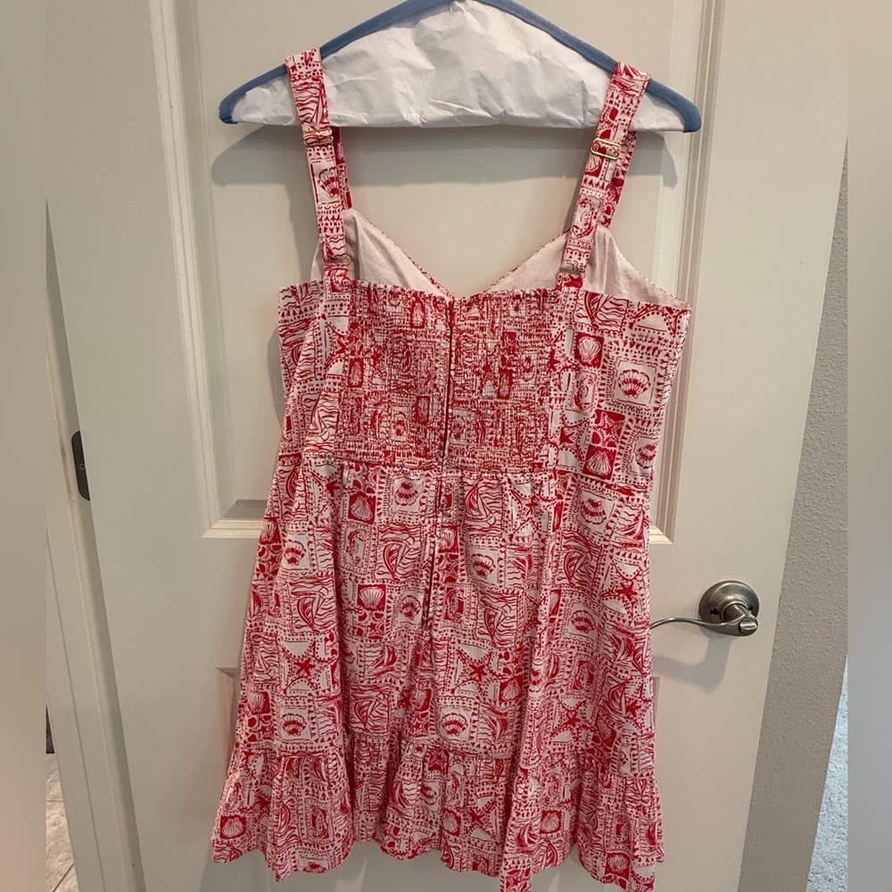 Lilly Pulitzer Red and White Patterned Romper - Picture 2 of 5